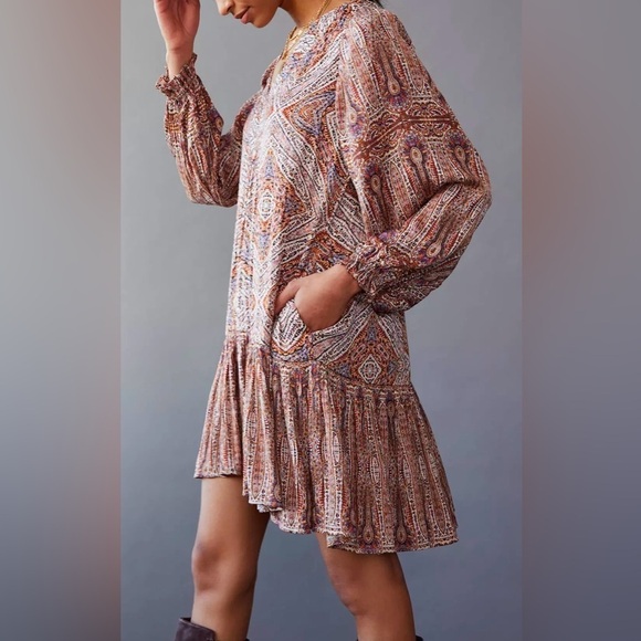 Anthropologie Sabia Flounced Tunic Dress - Size L - NWT - Picture 2 of 11